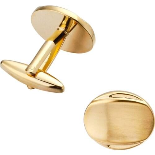 High quality KC star round gold Cufflinks copper material man fathers Day gift Cufflinks wholesale manufacturers