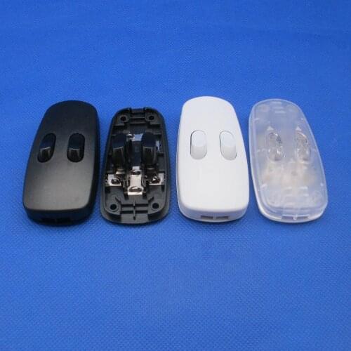 1 pcs Lamp Double Control Switch CE Floor Light Table Lamp Push Button Switches Good Quality Black white clean color