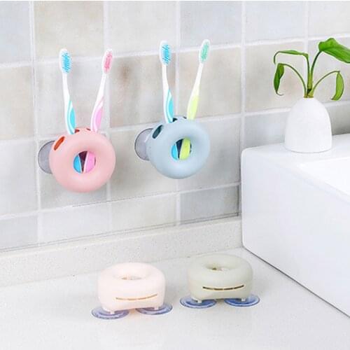 1pc Fashion Suction Hooks Toothbrush Holder Bathroom Family Toothbrush Suction Cups Holder Wall Mount RackConvenient Hand basin
