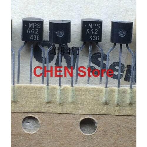 10pair ON MPSA42 MPSA92 TO-92 Audio pair tube A42 A92 transistor Triode MPSA42/MPSA92 Taping