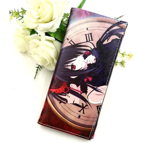 3 Style Anime Date A Live Long Wallets Tokisaki Kurumi Colorful Printed With Purse