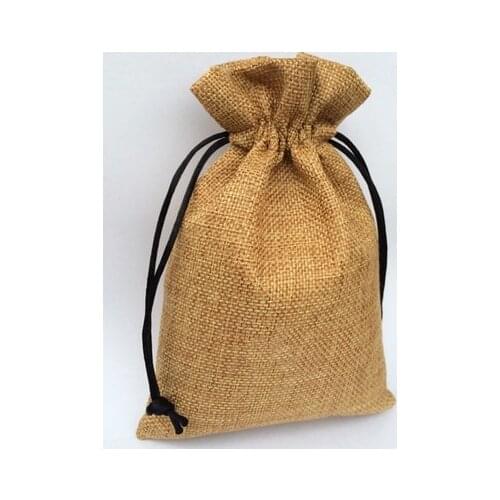 500pcs CBRL jute drawstring bags custom wone bags size 11*15cm with 1 color printing pouches for include shipping by express
