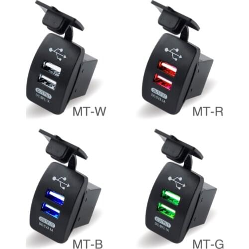 Power adapter moblie phone usb charger car assessoires 2.1A + 2.1A dual usb 12V 24V for Car Marine Boat Truck