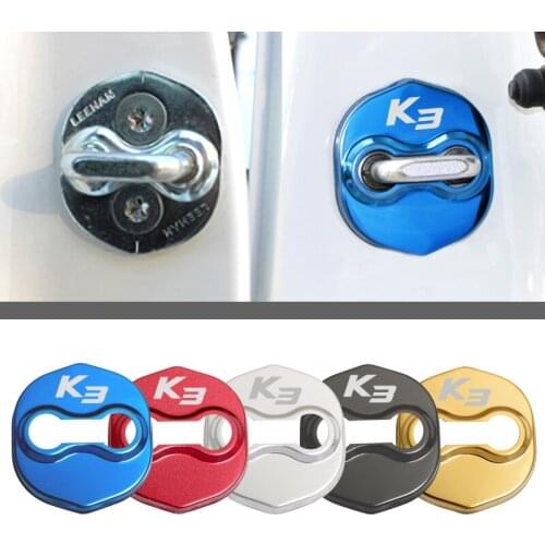 Car-Styling car door lock cover Auto Emblems Case For KIA K3 Forte 2014 2015 2017 2018 Car Styling