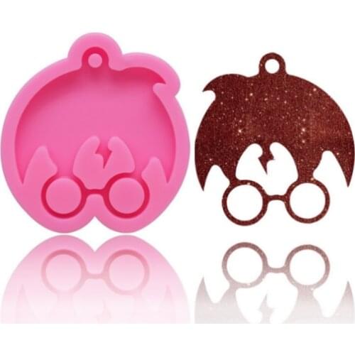 Shiny Anime Magic boy shape mold Silicone Molds DIY resin epoxy keychains Mould custom keychain