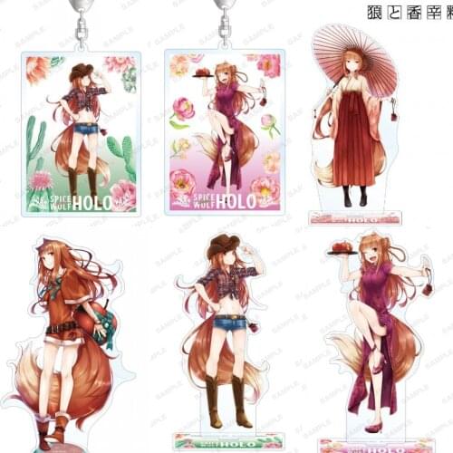 Anime Spice and Wolf Holo Cartoon Figure Acrylic Stand Figure Model Plate Keychain Pendant Toy Desktop Decor Student Cosplay