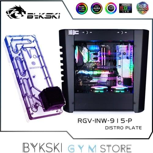 Bykski Distro Plate For IN WIN 915 Case, 360 Radiator Water Cooling Loop Solution, 12V/5V RGB SYNC, RGV-INW-915-P