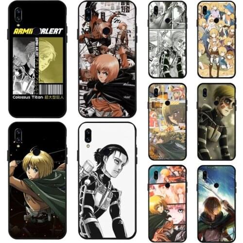 Armin Arlert Attack on Titan Phone Case For Xiaomi Redmi note 8 9 pro 7 8T 9A 9S K20