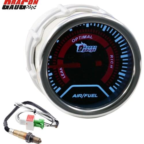 New52mms white backlight car Air-fuel ratio Gauge Car modification ext temp Gauge Oxygen Sensor Narrow band Meter