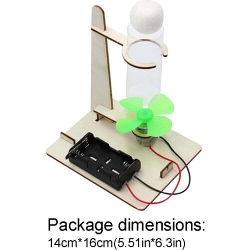 Wooden Electric Suspension Flying Ball Assembled Model DIY Kids Assembling Toy Science Experiment Kit