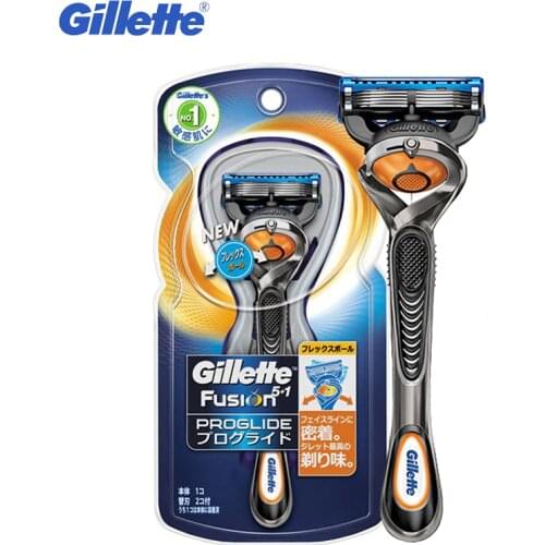 Gillette Fusion ProGlide Shaving Razor Blades For Men Safety Razors Original Face Beard Shaver Blade Sharp Refills 1Handle2blade