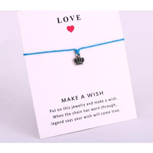 Imperial Crown Charm Bracelets Rope Chain Jewelry Women Men Boy Girl Unisex Jewelry Friendship Christmas Gift Drop Shipping