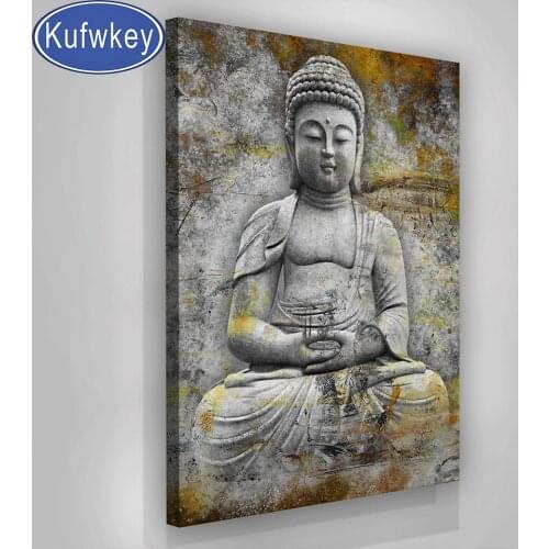 Full Square Round Buddha Icon Diamond Embroidery DIY Diamond Painting Cross Stitch kit China Religion Portrait mosaic Room Art