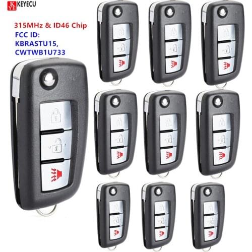 KEYECU Upgraded Remote Key Fob 315MHz ID46 Chip for Nissan Armada Frontier Quest For Infiniti FX35 FX45 FCC:KBRASTU15 CWTWB1U733