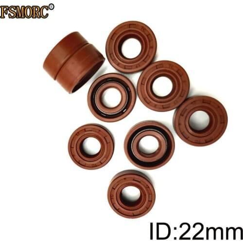 Brown FKM Shaft Oil Seal TC-22*30*32*34*35*36*38*40*42*45*47*52*5/6/7/8/9/10/11/12 FPM gasket Covered Double Lip With Garter