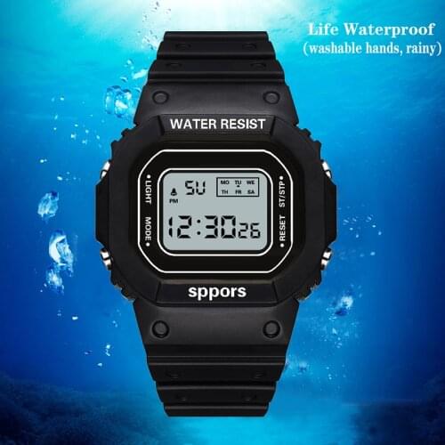 Creative Rectangle Men Watches Sports Waterproof Digital Wristwatches High Brightness Led Luminous Watch Women Unisex Gift Clock