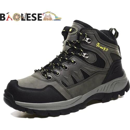 BAOLESEM Winter Mans Snow Boots Men Ankle Boots Hiking Shoes Anti-skid Lightweight Man Snow Boots Warming Winter Shoes for Man