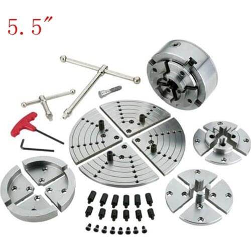 5.5" / 140mm Wood Lathe Chuck Set In Aluminum Case