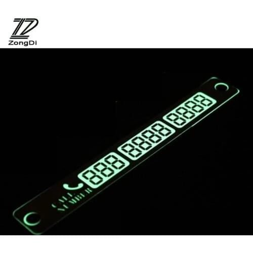 ZD Car-Styling Luminous Phone Number Parking Card Stickers For Mercedes W203 W211 W204 W210 Benz BMW F10 E34 E30 F20 X5 E70