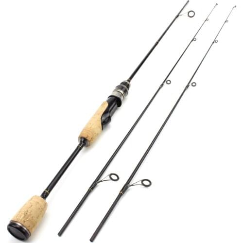 NEW 1.8M 2 tips lure rod ul Slow 2-6g Lure Carbon Fiber wooden handle Spinning fishing rod Small fish Trout pole fly fishing rod