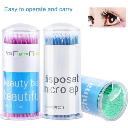 100Pcs/box L S M Disposable Tattoo Cotton Swabs Soft Brushes Applicators Mascara Eyelashes Clean Sticks Permanent Makeup Tattoos