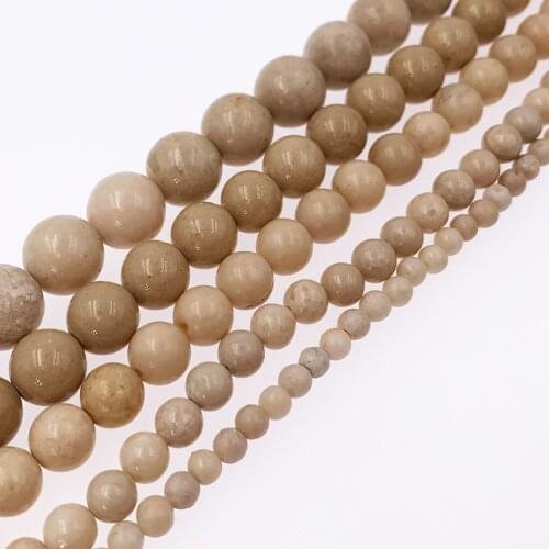 Bulk Wholesale River Stone Natural Stone Beads Round Loose Beads 4 6 8 10 12mm for Bracelet Necklace Jewelry Making DIY