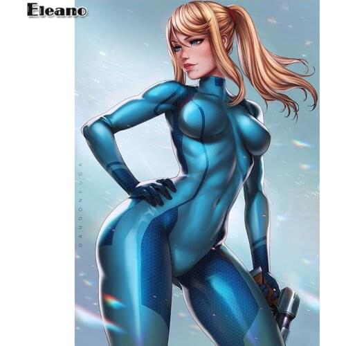 Custom print anime Metroid Alan sexy girl art poster wall art canvas painting 16x24 24x36 inch bedroom home decorative picture