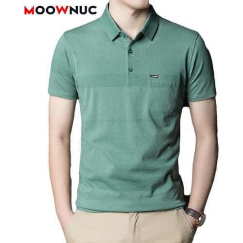 Short Sleeve 2021 Summer Polo Shirt Men High-Quality Polo Male Fashion Solid Casual Business Youth Hombre Ventilation MOOWNUC
