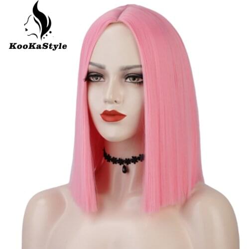 AISIBEAUTY 12inch Synthetic Bob Wigs For Women Short Bob Wig Fake Hair Extension Pink Red Purple Black Wig Heat Resistant