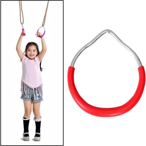 Heavy Duty Children Pull Up Gym Rings Colorful Backyard Outdoor Gymnastic Ring Obstacle Rings, Random Color