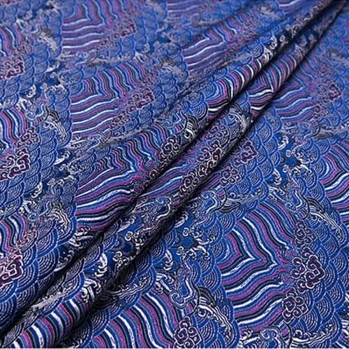 HLQON wind style jacquard felt fabric african satin silk fabric for patchwork,wedding dress,upholstery sewing fabric 75x100cm