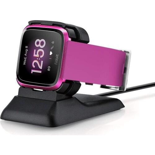 Fitbit Versa Edition Charger,Fitbit Versa Edition Charging Dock Station Holder Charging Clip Premium Plastic Cable