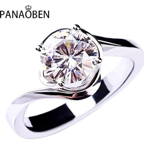 Features Twisted Flower Bud S925 Sterling Silver Rings Womens Wedding Engagement Party Luxury Exquisite Elegant Diamond Jewelry
