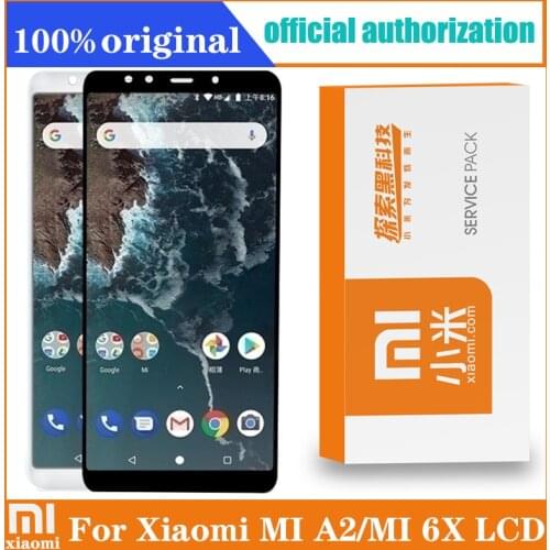 Original Quality LCD With Frame For XiaoMi Mi A2 MIA2 LCD Display Screen Replacement For XiaoMi 6X LCD Digiziter Assembly