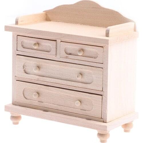 1PC Miniature Closet Hanging TV Bedside Table Cabinet Shelf Legs Cupboard Model Dollhouse Furniture Decor DIY Toys