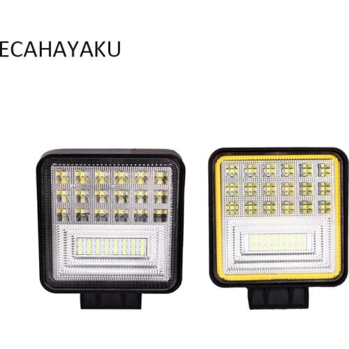 1Pcs Super Bright 4inch Car Led Work Lamp 126W 12V Auto Work Light for Off-road 4x4 Heavy-duty Truck Trailer Boat ATV Motorcycle