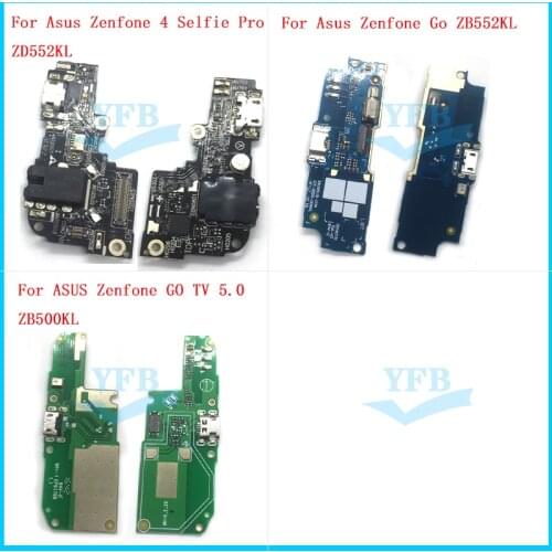10pcs For Asus Zenfone Go 4 Selfie Pro ZD552KL ZB552KL ZB500KL Micro Dock USB Charger Charging Port Flex Cable With Vibrator