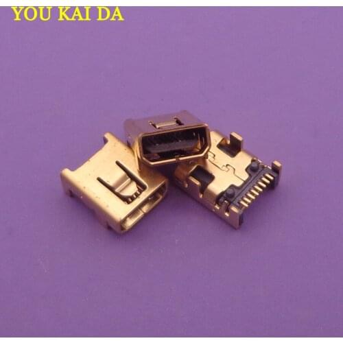 10pcs/lot 4 DIP foot 8Pin Mini USB Jack Female Socket, micro usb Connector for digital and other product charging port