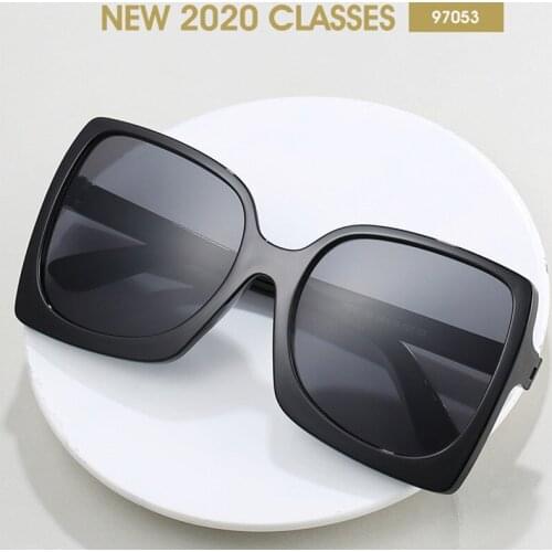 2020 Fashion Oversized Women Sunglasses Brand Designer Plastic Female Big Frame Gradient Sun Glasses UV400 gafas de sol mujer