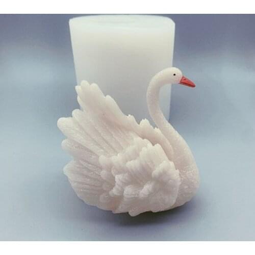 3D Swan Candle Silicone Mold Aromatherapy Candle Making Simulation Animal Candle Decoration Candle Mold
