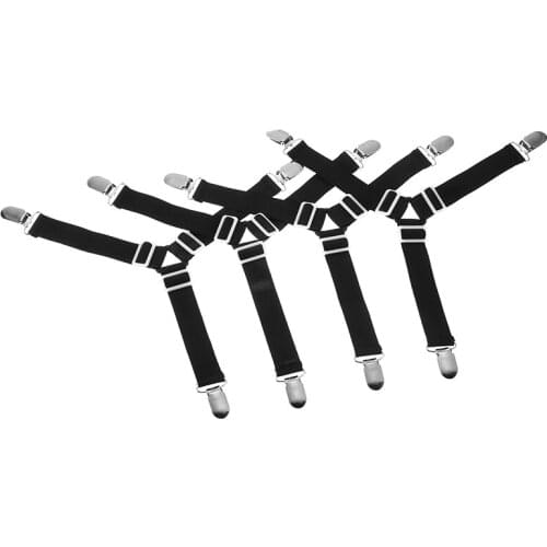 4pcs Triangle Bed Sheet Mattress Holder Fastener Grippers Clips Tablecloth Bed Sheet DIY Grippers Clamp Suspender Straps Elastic