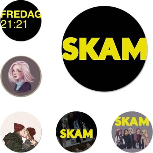 58mm Norwegian Tv Skam Fashion Icons Pins Badge Decoration Brooches Metal Badges For Clothes Backpack Decoration