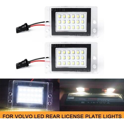 6000K White LED Car Rear Number License Plate Light No Error For Volvo 855 V70 XC 1997-2000 Auto Lamps Accessories