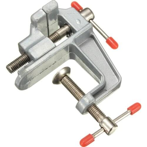 Aluminum Miniature Small Clamp On Table Bench Vise Tool