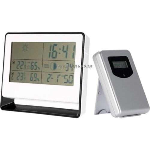 100M Wireless Weather Station Thermometer with Transmitter,Clock,Max Min ℃/℉ RH% 448A