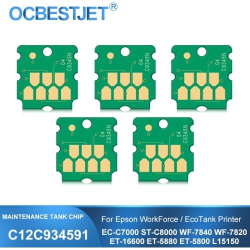 C9345 C12C934591 Maintenance Tank Chip For Epson EC-C7000 WF-7840 WF-7820 ST-C8000 ET-16600 ET-5880 ET-5800 L15150 L15158 L15160