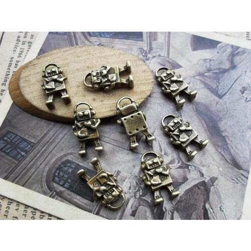 Diy accessories handmade materials vintage robot c593 10*17mm