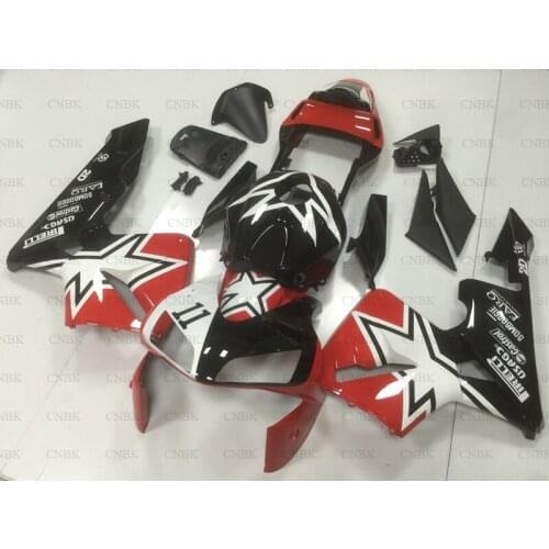 For Honda CBR600RR 2003 - 2004 Plastic Fairings CBR600 RR 03 Black Red STAR Abs Fairing for Honda CBR600RR 2004 Fairing