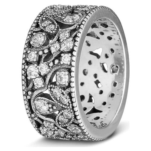 Shimmering Leaves Ring 100% 925 Sterling Silver Big Width Trendy Rings for Women Men Part Gift Free Shipping R062
