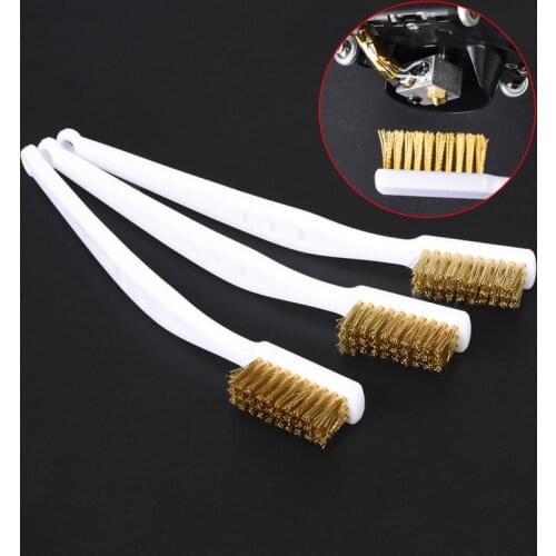 Multifunction cleaning brush Plastic handle Copper Wire brush For Nozzle Heater Block Hotend Cleaning Hot Bed Parts